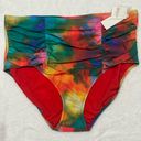 Raisin's  Bikini Bathing Suit Bottom 22W Swim Vibrant Painters Pallet Print Photo 0