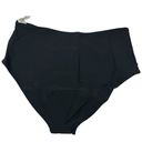 Aerie Size L High Waisted Bikini Bottom In Black Real Good Lined Retro NEW Photo 3