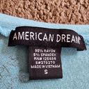 American Dream Blue/Black Owl L/S Flowy Tee, Women's S Photo 5