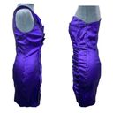 Jessica McClintock VTG Y2K Fairygoth Prom Dress Sz 2 Purple Ruched Cocktail Goth  Photo 2