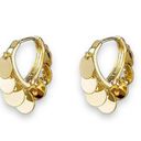 Metal Disc Tassel Gold Hoop Earrings for Women Photo 0