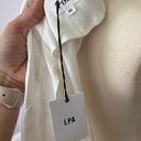 LPA  Double Breasted Jacket in White Linen Tie Waist Button Front Size XS New Photo 7