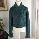 Nine West  Women's Green Long Sleeve Cuffed Knit Cardigan Sweater L One Button Photo 0