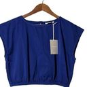 Everlane  The Bubble Top Colbalt Blue Cap Sleeves Large Photo 0