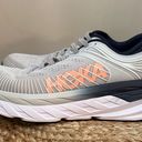 Hoka  One One Woman’s Bondi 7 Lunar Rock Black Iris Running Shoes Size 10.5 Photo 2