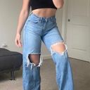 Baggy High Waisted Jeans Size 4 Blue Photo 5