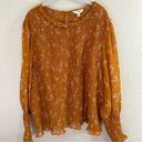 Terra & Sky  Women's Plus Size Long Sleeve Smocked Top 3X NWT Mustard Yellow Photo 4