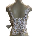 Self Esteem  Flowers & Leaves Design Smocked Crop Top New With Tags Photo 3