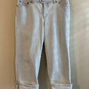 Chico's Chico’s Platinum Roll Cuff Light Blue Crop Jeans Photo 0