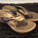 st. john's bay St John’s Bay copper metallic wedge slip on sandals Photo 0