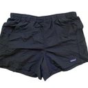 Patagonia  Baggies Shorts Women's Medium Solid Black Hiking Travel Casual 5" Photo 0