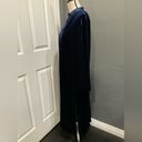 R & M Richards  KAREN KWONG CARDIGAN DUSTER BLUE VELVET VELOUR Photo 1