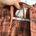 American Eagle Maroon Flannel Hoodie Photo 1