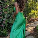 ZARA NWT  MINT GREEN SATIN EFFECT MIDI CUT OUT DRESS VIRAL TIKTOK Photo 4