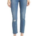 GRLFRND  Karolina High Rise Slim Cropped Jean in Sixpence Distressed Wash Photo 0