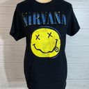 Nirvana Shirt unisex Medium Kurt Cobain Smiley Face Logo Grunge Rock Band Tee Photo 4