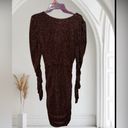 WAYF  x Emma Rose Corvette Long Sleeve Ruched Mini Dress  Size Small burgundy Photo 2