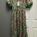 Tuckernuck  Banjanan Poppy Floral Short Sleeve Maxi Dress Size Small NWT Photo 0