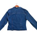 Vintage 90's Y2K Stonebridge Western Pearl Snap Medium Blue Denim Jean Jacket Size 14 Photo 1