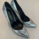 Saint Laurent Metallic Silver Stilettos Photo 3