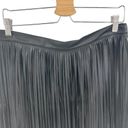 n:philanthropy  Vegan Leather Clover Mini Fringe Skirt Black Size Large Photo 2