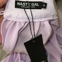 Nasty Gal  Shirred Skirt w/ High Neck Chiffon Mini Dress Photo 6