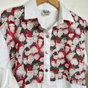 Krass&co Vintage 90s Tap &  Christmas Santa Button Down Blouse Top Women’s Size Medium Photo 1