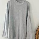 Free People beach light gray byron cotton oversized tie back sweater size medium Photo 2