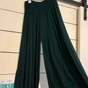 Earthbound dark green flowy pants Photo 0