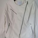 Skinny Girl white faux leather motto jacket Size Large Photo 3