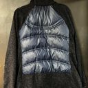 London Fog navy blue puffer coat with sweater sleeves XL Photo 1
