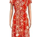 Abel the label  Rustica Floral orange hi-low midi dress Off Shoulder Ruffle Small Photo 0