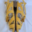 Anne Klein  NWOB Noreena Golden Yellow Flat Tassel Boho Women's Sandal Size 6 Photo 4