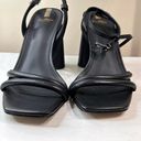 Sam Edelman  Womens Heels 10M Black Leather Kia Block Heel Open Toe Strap Shoes Photo 7