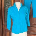 Turquoise Matching Jacket Sweatpants Set Comfy Teal Blue Photo 1