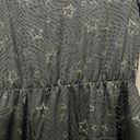 Slate + Willow  Black Star Printed Faux Wrap Dress Size Large $225 Photo 9