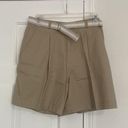 Cabin creek  NWOT khaki pleated shorts with canvas belt. Photo 0