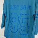 Nike  Women's Blue 3/4 Sleeve Top Photo 2