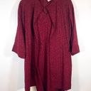 Natori 3pc  Burgundy Red Duster Jacket, Dress, Pant Mix Match Outfit size 12 Photo 0