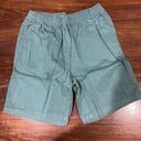 Woman Within  Shorts 14 W Elastic Waist Teal Pocket Mom Shorts Photo 0