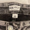 Ava & Viv  Cropped Black/Gray Denim Plus Stretch Shorts size 26W Photo 2