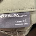 Eddie Bauer  Womens 16 PLUS Olive green crop nylon stretch water resistant pants Photo 2