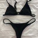 Amazon Black Ribbed Bikini Photo 1