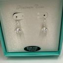 Swavorski Swarovski Pierced Square Cut Rhinestone Drop Earrings NIB Photo 1