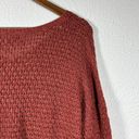 American Eagle  AE Women's Large Maroon Pullover Open Knit Cotton Wool Sweater Photo 7