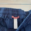 Pilcro Anthropologie Linen Cotton Drapey Pull On Harem Pants Dark Navy Blue Photo 6