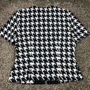 Houndstooth Positive Attitude Vintage Women’s  Zip Up Blouse Size 12 Photo 1