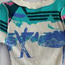 Free People  XS Blue Ski Thermal Top Photo 4