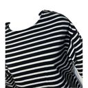 Everlane  Breton Black White Stripe Zip Shoulder Oversized Shift Dress XS Photo 2