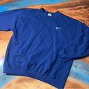 Nike Vintage  Crewneck Sweatshirt Swoosh Made In USA Navy Blue large oversized Photo 0